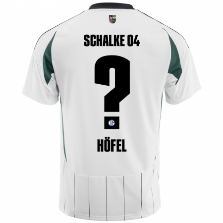 Kandiny Homme Maillot Luca Höfel #0 Blanc Vert Tenues Extérieur 2024/25 T-Shirt