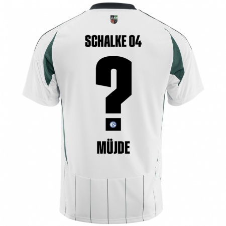 Kandiny Homme Maillot Semih Müjde #0 Blanc Vert Tenues Extérieur 2024/25 T-Shirt