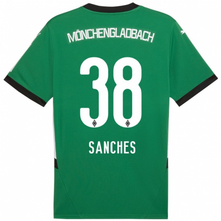 Kandiny Homme Maillot Yvandro Borges Sanches #38 Vert Blanc Tenues Extérieur 2024/25 T-Shirt