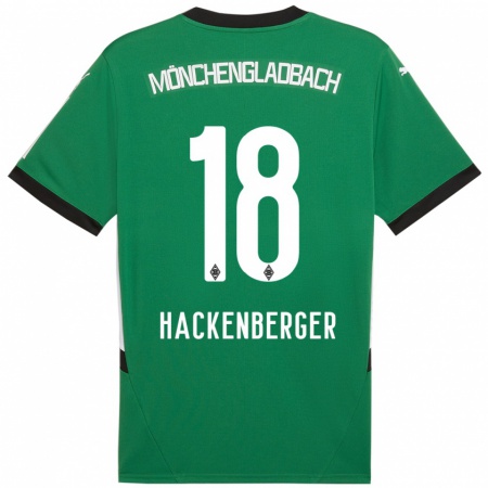 Kandiny Homme Maillot Jessica Hackenberger #18 Vert Blanc Tenues Extérieur 2024/25 T-Shirt