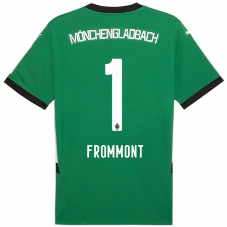 Kandiny Homme Maillot Romina Frommont #1 Vert Blanc Tenues Extérieur 2024/25 T-Shirt