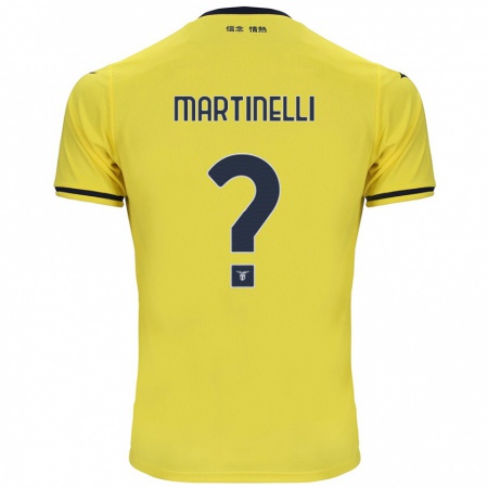 Kandiny Homme Maillot Leonardo Martinelli #0 Jaune Tenues Extérieur 2024/25 T-Shirt