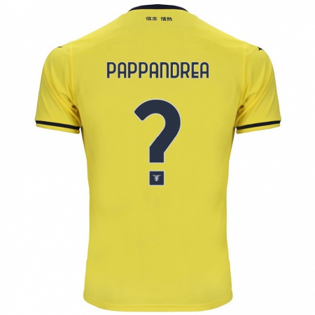 Kandiny Homme Maillot Filippo Pappandrea #0 Jaune Tenues Extérieur 2024/25 T-Shirt