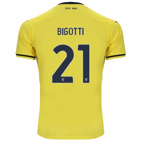 Kandiny Homme Maillot Massimo Bigotti #21 Jaune Tenues Extérieur 2024/25 T-Shirt