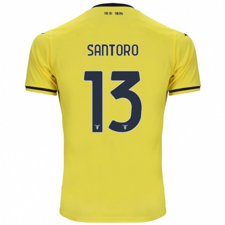 Kandiny Homme Maillot Martina Santoro #13 Jaune Tenues Extérieur 2024/25 T-Shirt