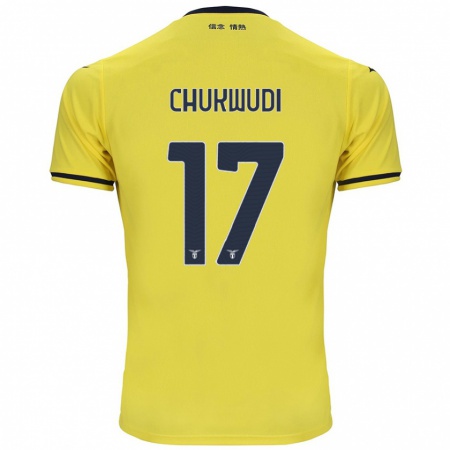 Kandiny Homme Maillot Ogonna Chukwudi #17 Jaune Tenues Extérieur 2024/25 T-Shirt