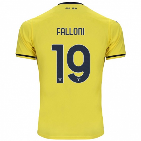 Kandiny Homme Maillot Ludovica Falloni #19 Jaune Tenues Extérieur 2024/25 T-Shirt