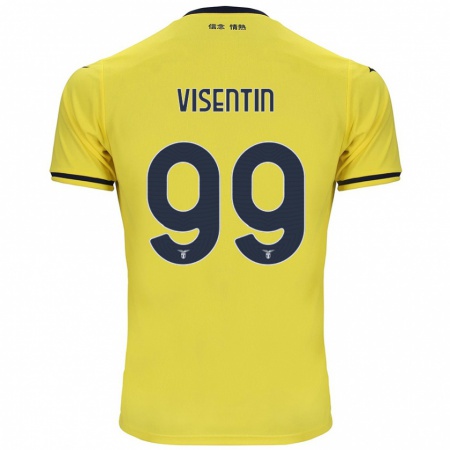 Kandiny Homme Maillot Noemi Visentin #99 Jaune Tenues Extérieur 2024/25 T-Shirt