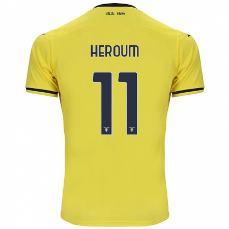 Kandiny Homme Maillot Nora Heroum #11 Jaune Tenues Extérieur 2024/25 T-Shirt