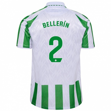 Kandiny Femme Maillot Héctor Bellerín #2 Rayures Vertes Et Blanches Tenues Domicile 2024/25 T-Shirt