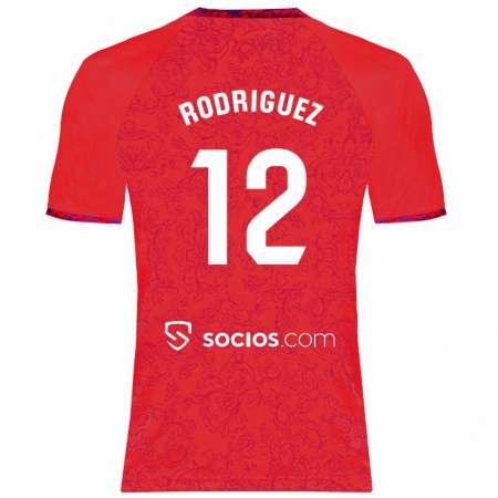 Kandiny Femme Maillot Lucía María Rodríguez Herrero #12 Rouge Tenues Extérieur 2024/25 T-Shirt