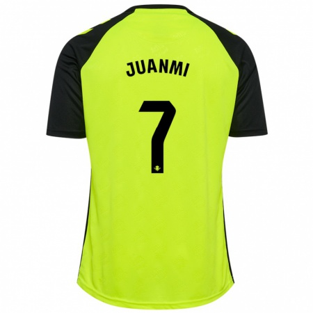 Kandiny Femme Maillot Juanmi #7 Jaune Fluo Noir Tenues Extérieur 2024/25 T-Shirt