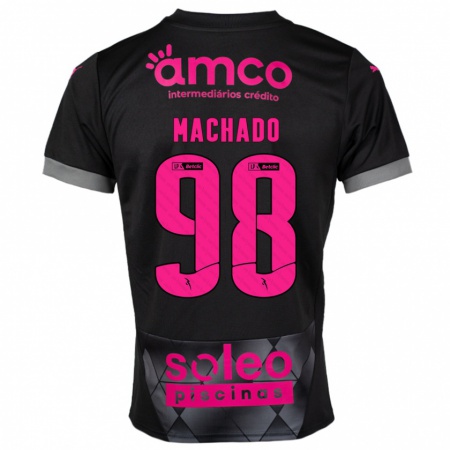 Kandiny Femme Maillot Gonçalo Machado #98 Noir Rose Tenues Extérieur 2024/25 T-Shirt