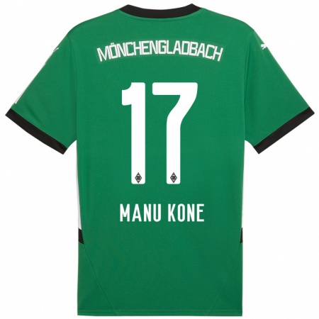 Kandiny Femme Maillot Manu Koné #17 Vert Blanc Tenues Extérieur 2024/25 T-Shirt