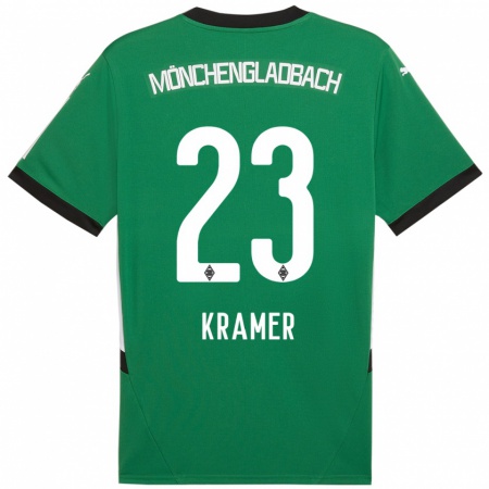 Kandiny Femme Maillot Christoph Kramer #23 Vert Blanc Tenues Extérieur 2024/25 T-Shirt