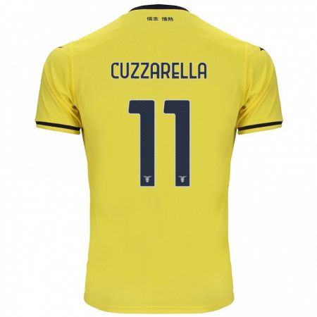 Kandiny Femme Maillot Cristian Cuzzarella #11 Jaune Tenues Extérieur 2024/25 T-Shirt