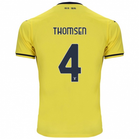 Kandiny Femme Maillot Maria Møller Thomsen #4 Jaune Tenues Extérieur 2024/25 T-Shirt