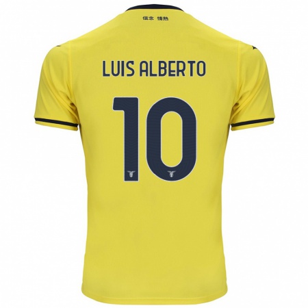 Kandiny Femme Maillot Luis Alberto #10 Jaune Tenues Extérieur 2024/25 T-Shirt