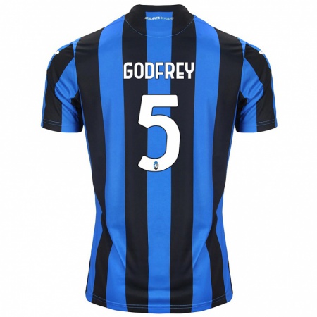 Kandiny Enfant Maillot Ben Godfrey #5 Bleu Noir Tenues Domicile 2024/25 T-Shirt