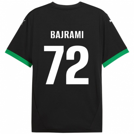 Kandiny Enfant Maillot Nedim Bajrami #72 Noir Vert Foncé Tenues Domicile 2024/25 T-Shirt