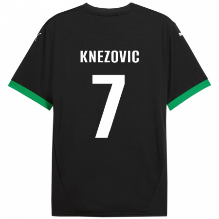 Kandiny Enfant Maillot Borna Knezovic #7 Noir Vert Foncé Tenues Domicile 2024/25 T-Shirt