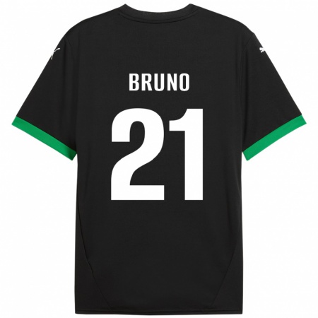 Kandiny Enfant Maillot Kevin Bruno #21 Noir Vert Foncé Tenues Domicile 2024/25 T-Shirt