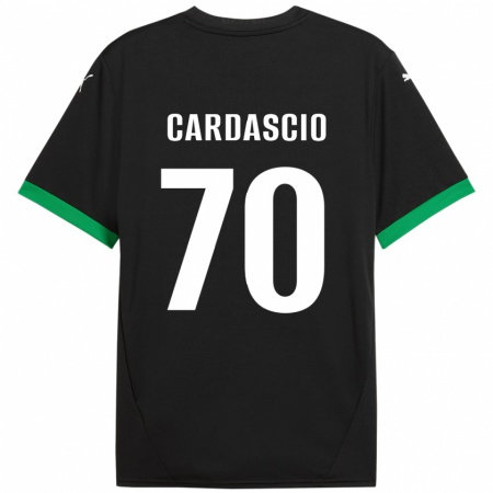 Kandiny Enfant Maillot Alessandro Cardascio #70 Noir Vert Foncé Tenues Domicile 2024/25 T-Shirt