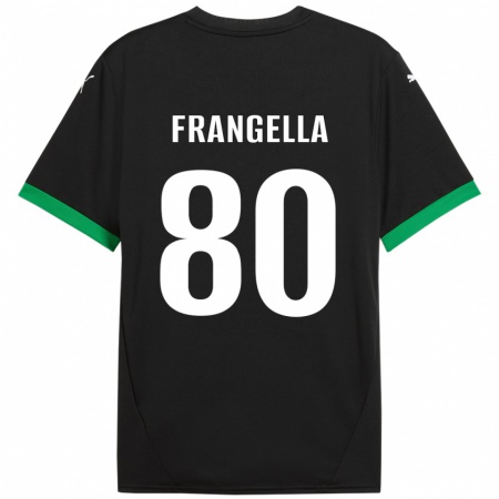 Kandiny Enfant Maillot Christian Frangella #80 Noir Vert Foncé Tenues Domicile 2024/25 T-Shirt