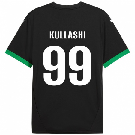 Kandiny Enfant Maillot Loreta Kullashi #99 Noir Vert Foncé Tenues Domicile 2024/25 T-Shirt