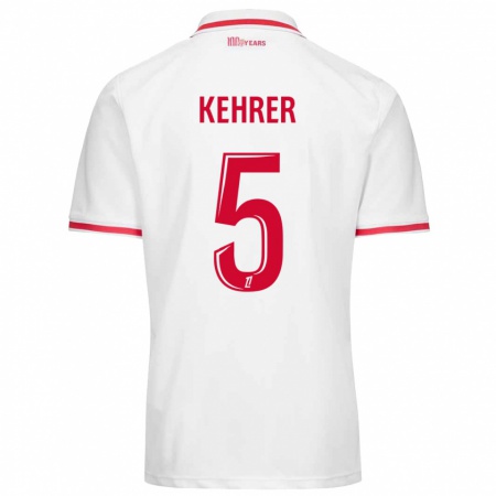 Kandiny Enfant Maillot Thilo Kehrer #5 Blanc Rouge Tenues Domicile 2024/25 T-Shirt