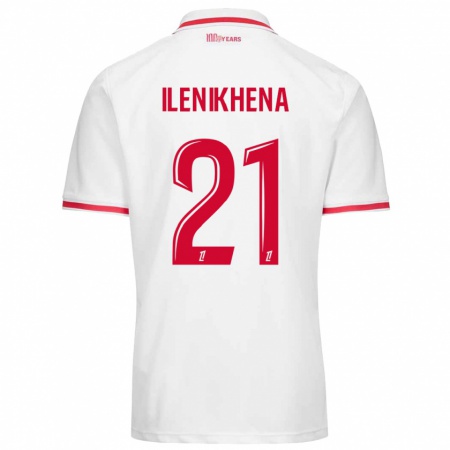 Kandiny Enfant Maillot George Ilenikhena #21 Blanc Rouge Tenues Domicile 2024/25 T-Shirt