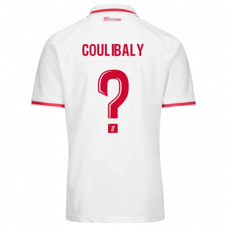 Kandiny Enfant Maillot Mamadou Coulibaly #0 Blanc Rouge Tenues Domicile 2024/25 T-Shirt