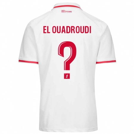 Kandiny Enfant Maillot Imrane El Ouadroudi #0 Blanc Rouge Tenues Domicile 2024/25 T-Shirt