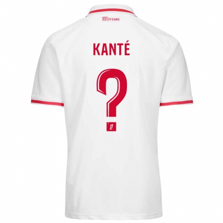 Kandiny Enfant Maillot Hamidou Kanté #0 Blanc Rouge Tenues Domicile 2024/25 T-Shirt