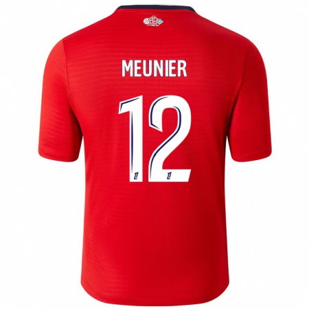 Kandiny Enfant Maillot Thomas Meunier #12 Rouge Blanc Tenues Domicile 2024/25 T-Shirt