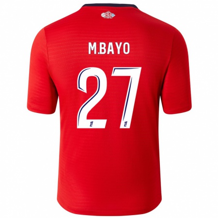 Kandiny Enfant Maillot Mohamed Bayo #27 Rouge Blanc Tenues Domicile 2024/25 T-Shirt