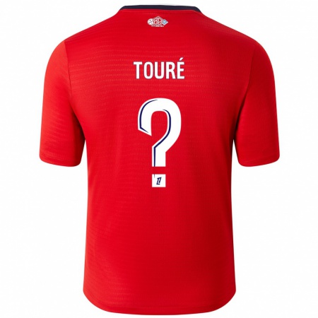 Kandiny Enfant Maillot Ousmane Touré #0 Rouge Blanc Tenues Domicile 2024/25 T-Shirt