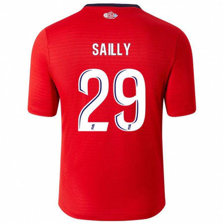 Kandiny Enfant Maillot Charlotte Sailly #29 Rouge Blanc Tenues Domicile 2024/25 T-Shirt