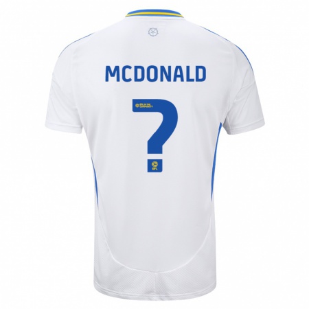 Kandiny Enfant Maillot Josh Mcdonald #0 Blanc Bleu Tenues Domicile 2024/25 T-Shirt