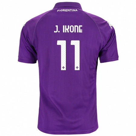 Kandiny Enfant Maillot Jonathan Ikoné #11 Violet Tenues Domicile 2024/25 T-Shirt