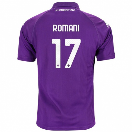 Kandiny Enfant Maillot Lorenzo Romani #17 Violet Tenues Domicile 2024/25 T-Shirt