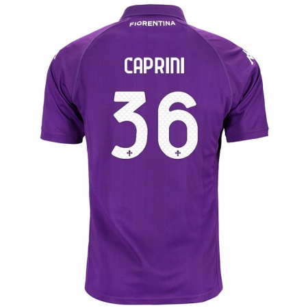 Kandiny Enfant Maillot Maat Daniel Caprini #36 Violet Tenues Domicile 2024/25 T-Shirt