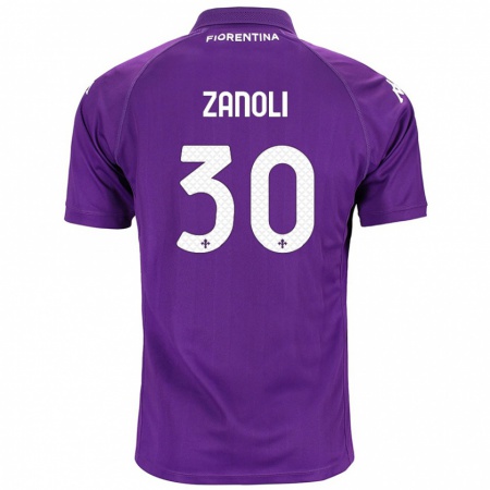 Kandiny Enfant Maillot Martina Zanoli #30 Violet Tenues Domicile 2024/25 T-Shirt