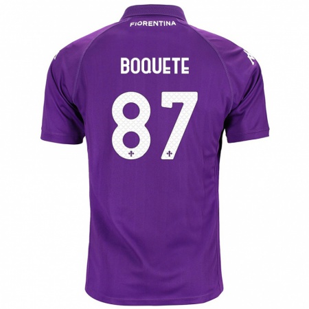 Kandiny Enfant Maillot Verónica Boquete #87 Violet Tenues Domicile 2024/25 T-Shirt