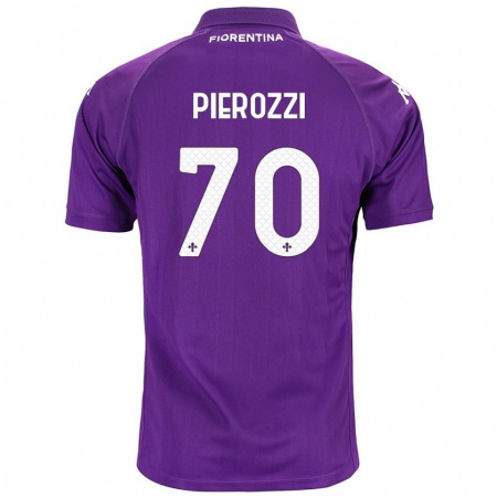 Kandiny Enfant Maillot Niccolò Pierozzi #70 Violet Tenues Domicile 2024/25 T-Shirt