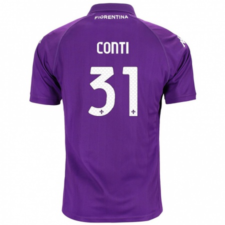 Kandiny Enfant Maillot Gabriele Conti #31 Violet Tenues Domicile 2024/25 T-Shirt