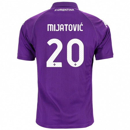 Kandiny Enfant Maillot Milica Mijatović #20 Violet Tenues Domicile 2024/25 T-Shirt