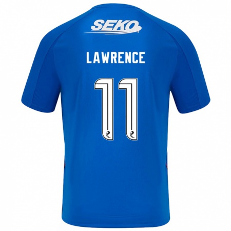 Kandiny Enfant Maillot Tom Lawrence #11 Bleu Foncé Tenues Domicile 2024/25 T-Shirt