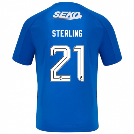 Kandiny Enfant Maillot Dujon Sterling #21 Bleu Foncé Tenues Domicile 2024/25 T-Shirt