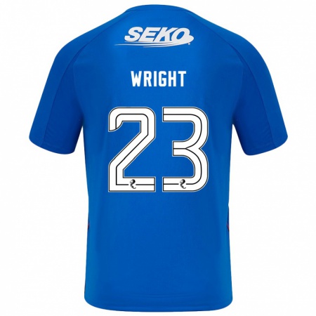 Kandiny Enfant Maillot Scott Wright #23 Bleu Foncé Tenues Domicile 2024/25 T-Shirt